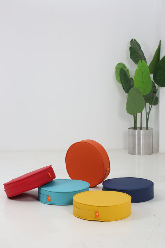 Deri Kumaş Blok Sünger Makaron Minder - Onlu Set 40 cm