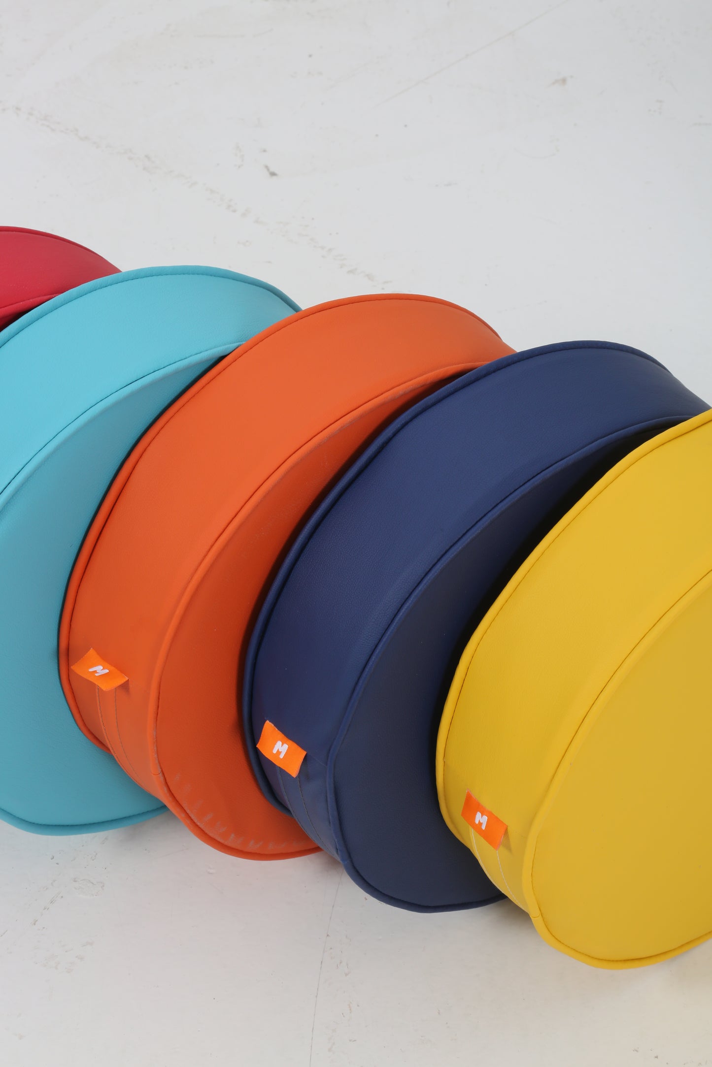 Deri Kumaş Blok Sünger Makaron Minder - Onlu Set 40 cm