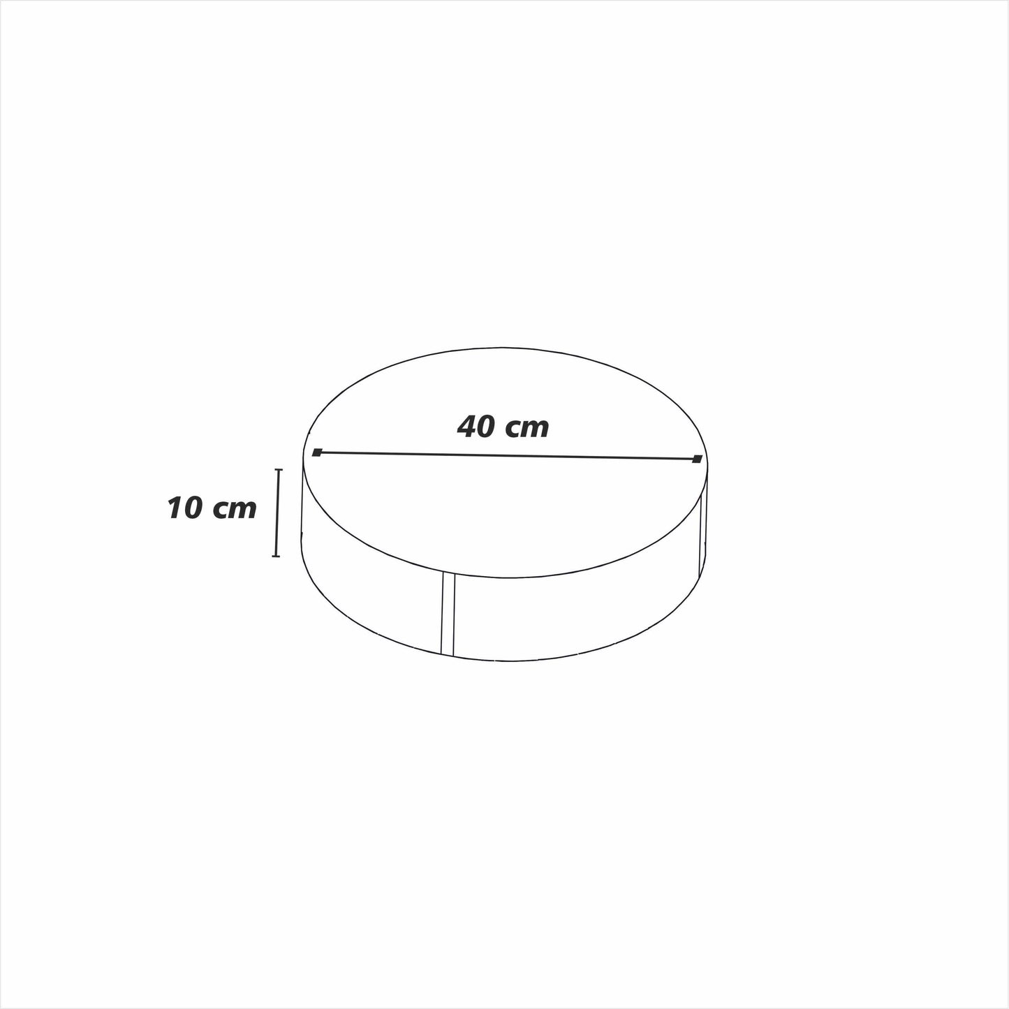 Premium Kumaş Blok Sünger Makaron Minder - Onlu Set 40 cm