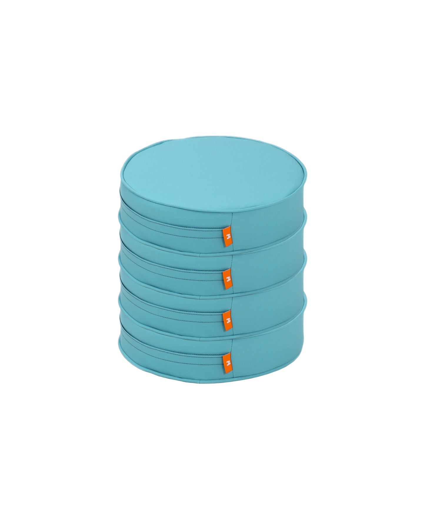 Deri Kumaş Blok Sünger Makaron Minder - Dörtlü Set 40 cm